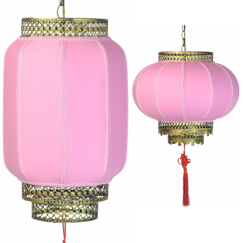 Pink Lantern Pink Wedding Celebration Road Leading Waterproof Imitation Antique Chinese China Wind Retro Classical Outdoor Palace Lantern