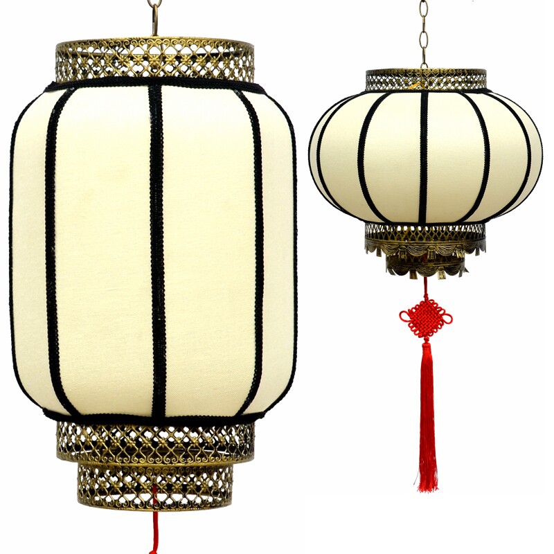 Hemp Cloth White Lantern Doctor's Acupuncture Hall Medical Officer Palace Lamp Outdoor Waterproof Luminous China Wind Decoration Pendant Lamp Long