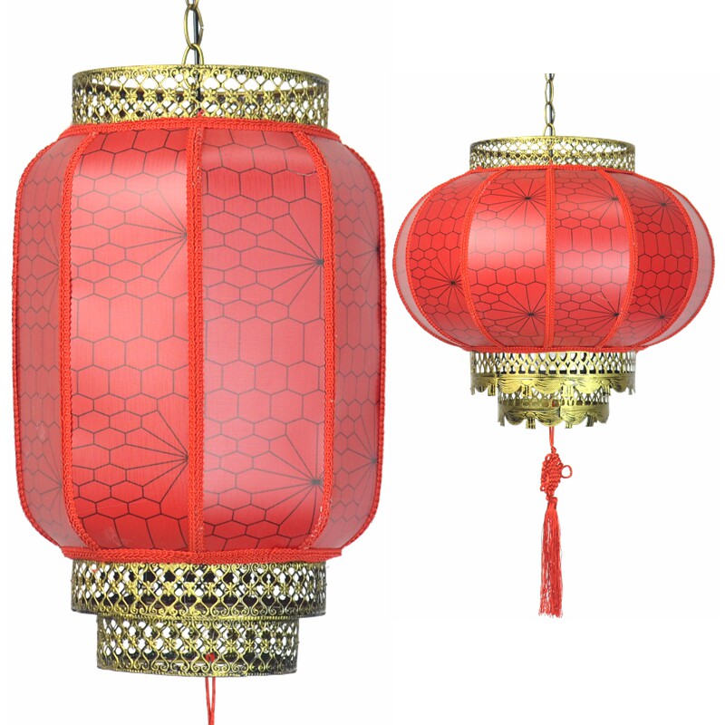 Red wire lantern hotel festive dining room decorated restaurant wine building tea pot stamped printed advertising palace lamp