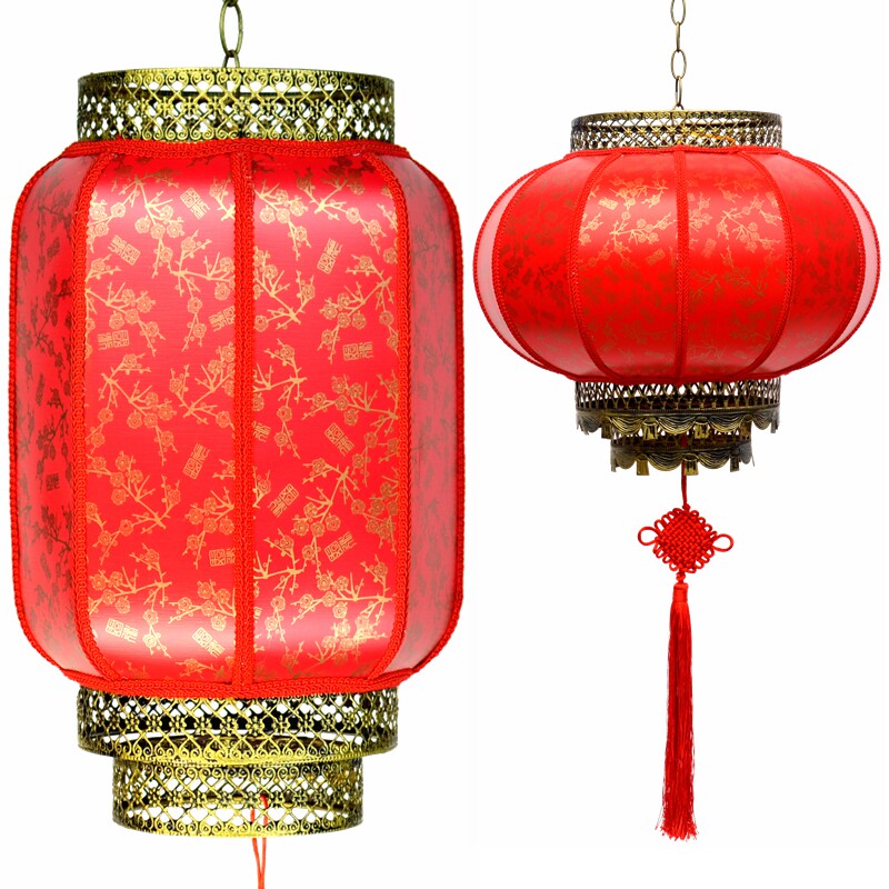Guomei lantern waterproof outdoor custom-made Chinese shape antique advertising classical sheepskin printing round long wax gourd palace lantern