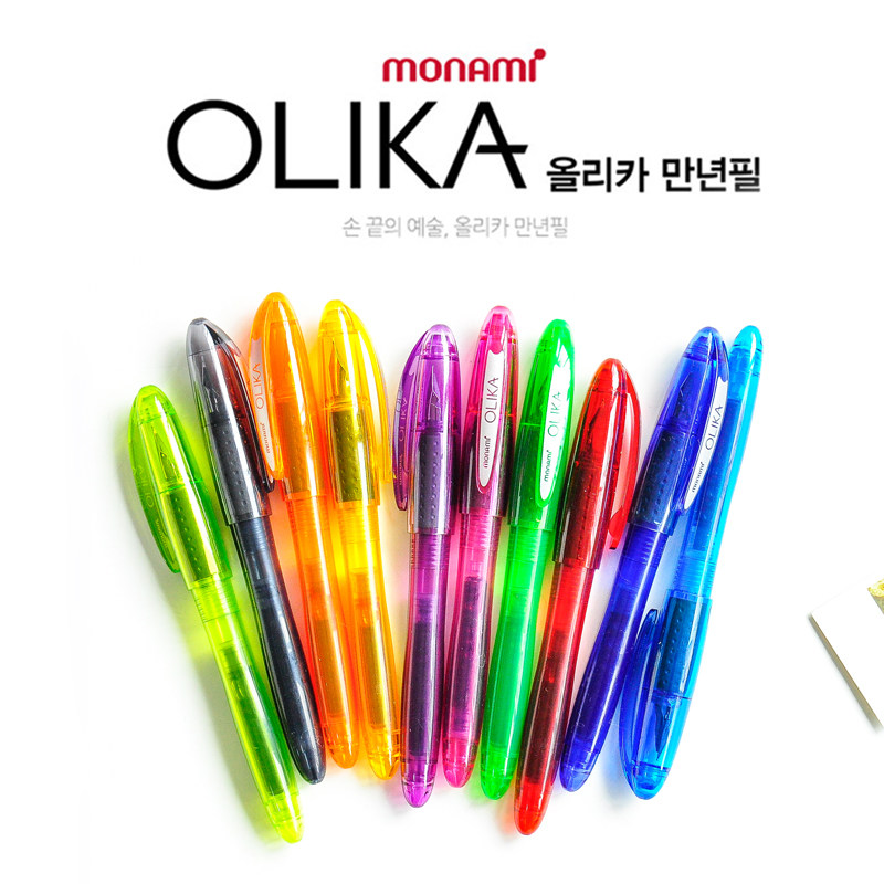 South Korea Muramami OLIKA transparent pen-lever pen student is practicing the character fountain pen color exchangeable pen ink sac
