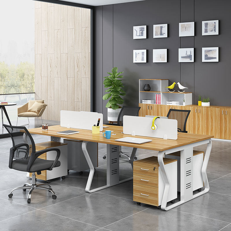 Dongguan furniture staff staff desk simple and modern 4 6 8 multi-person office desk and chair combination
