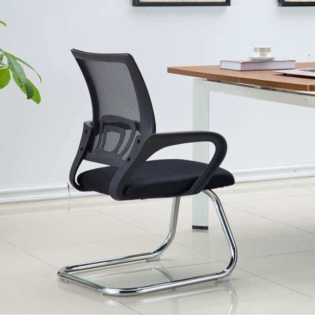 Office bow conference chair modern minimalist back mesh breathable comfortable sedentary waist support chair