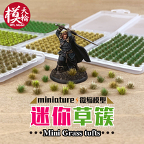 Mini Grass Tuft Small Grass Model Grass Cluster Field Landscape Pendulum simulation Static construction sand disc Material diy hand