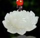 Natural jade pendant Xinjiang Hetian jade white jade lotus pendant lotus pendant ladies necklace pendant jade lotus