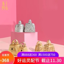 Easy (happy seal) 925 silver 9 18K gold pendant bracelet car hanging ornaments with original