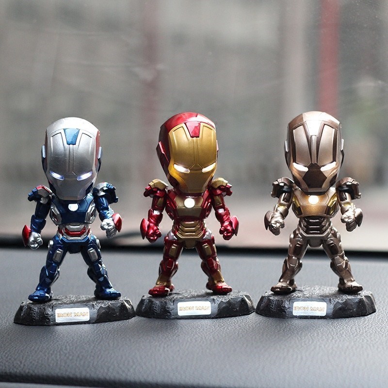 Avengers Iron Toy Man model alloy metal spider MK43 luminous suit movable model MK85 gift man