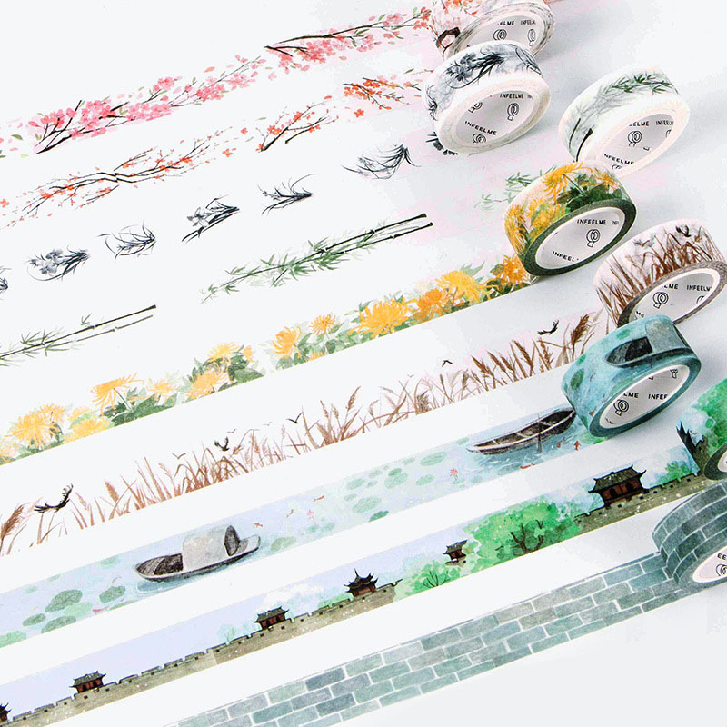 Cute Flower Washi Tape Kawaii Vintage Retro Decorativ Adhesi