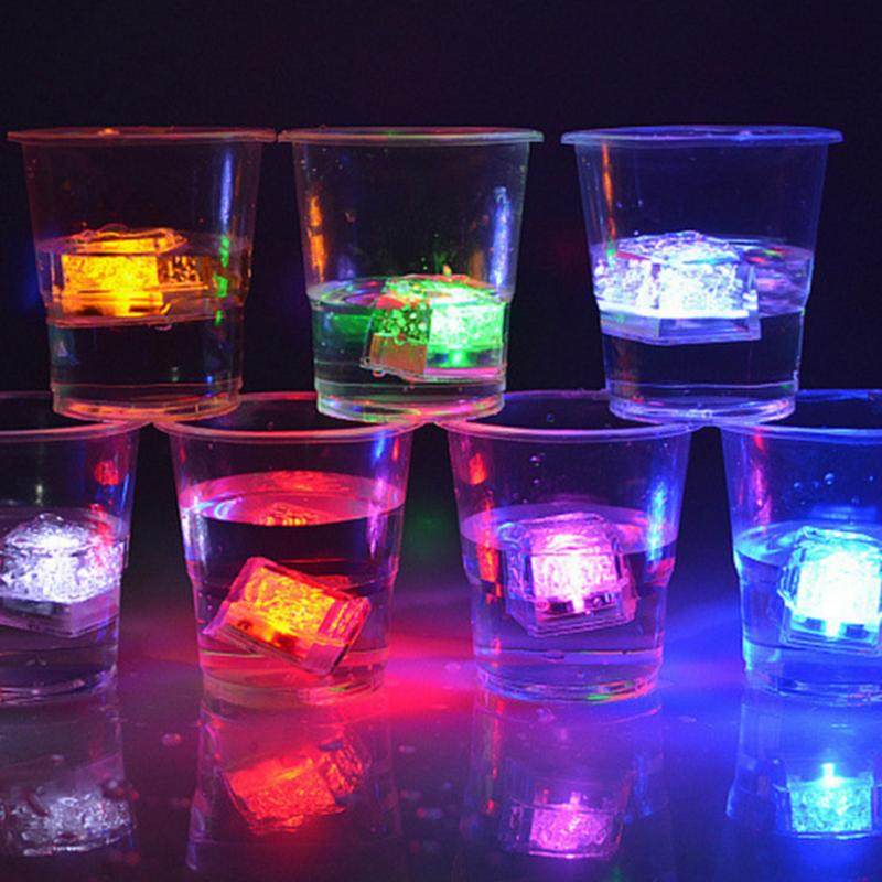 12pcs DIY Colorful Flash LED Ice Cubes Wedding Festival Part