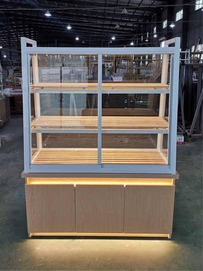 现货面包柜展示柜边柜蛋糕点店烘焙炒货抽屉铁艺实木中岛柜模型柜