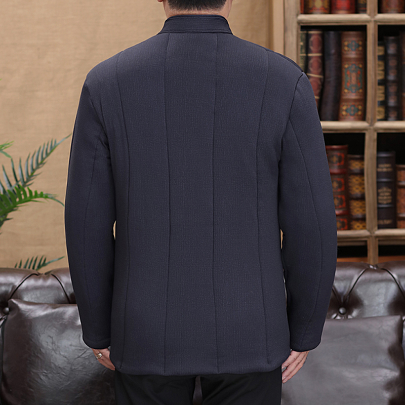 Áo khoác cotton cho nam trung niên và già cộng với áo nhung dày làm áo khoác cotton cũ cho bé vừa vặn để giữ ấm cho quần áo cotton áo khoác thể thao