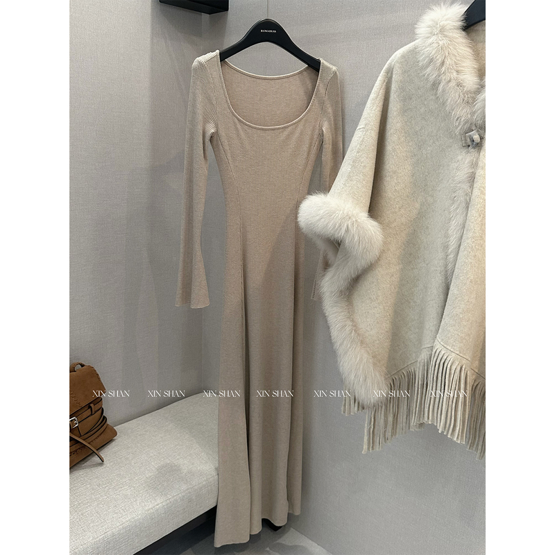 Xinshan Wool Slim-Fit Knit Dress 2026 New Style Versatile and Slimming Inner Dress Xinshan Wool Slim-Fit Knit Dress 2026 New Style Versatile and Slimming Inner Dress