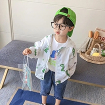 2021 summer new boys sunscreen clothing childrens light and thin breathable air-conditioning shirt coat baby casual sunscreen clothing