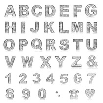 Car diamond-studded letter sticker car sticker digital rhinestone letter sticker car tail sticker letter drill