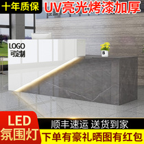 Bar cashier shop small counter simple modern pharmacy milk tea shop atmospheric paint front table reception desk