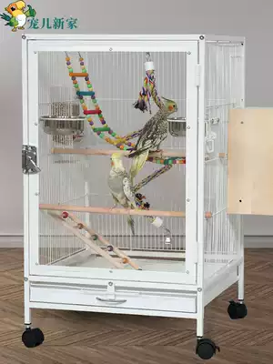 Anti-sprinkling acrylic bird cage Luxury large villa Large pet parrot live bird bird cage Household breeding cage