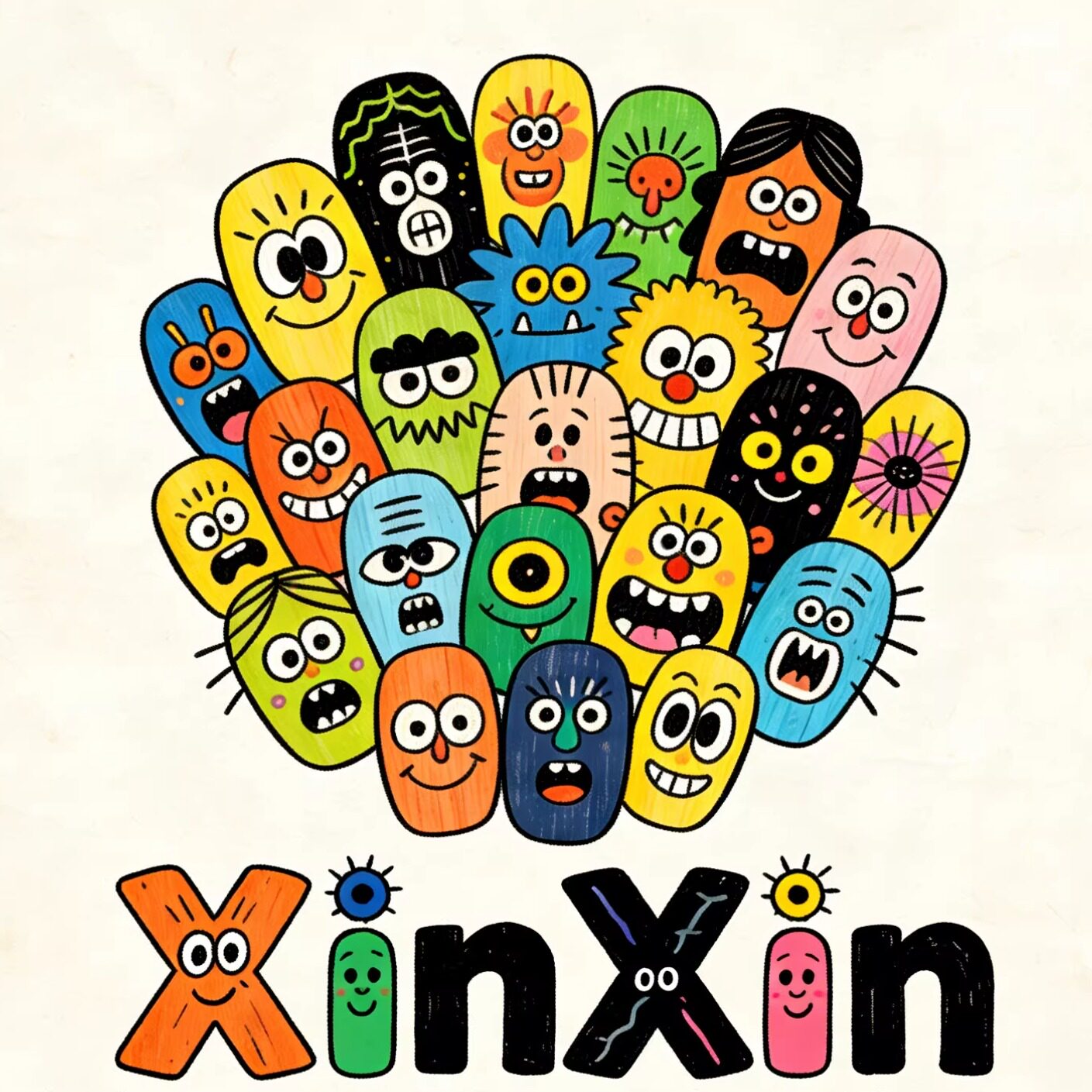 Xinxin手膜定制穿戴甲的LOGO