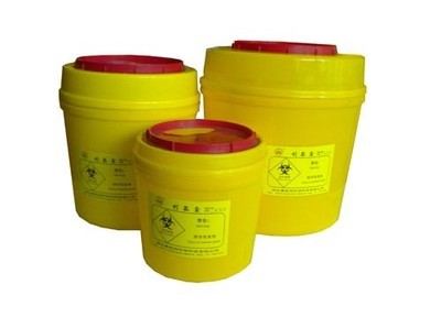 2 4 6L round sharp weapon box yellow medical box sharp box medical waste garbage can