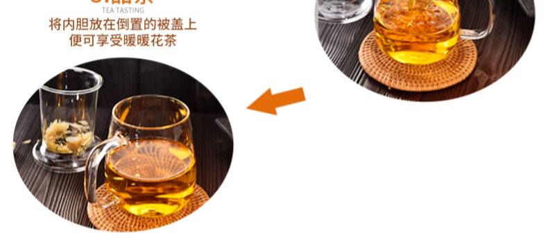 水之铭 双层过滤 高硼硅玻璃茶杯 500ml 图13