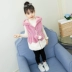 Áo vest nữ mùa xuân và mùa thu 2018 phiên bản mới của Hàn Quốc cho trẻ em áo vest trẻ em lớn bên ngoài mùa đông dày lên quần áo cho bé Áo ghi lê