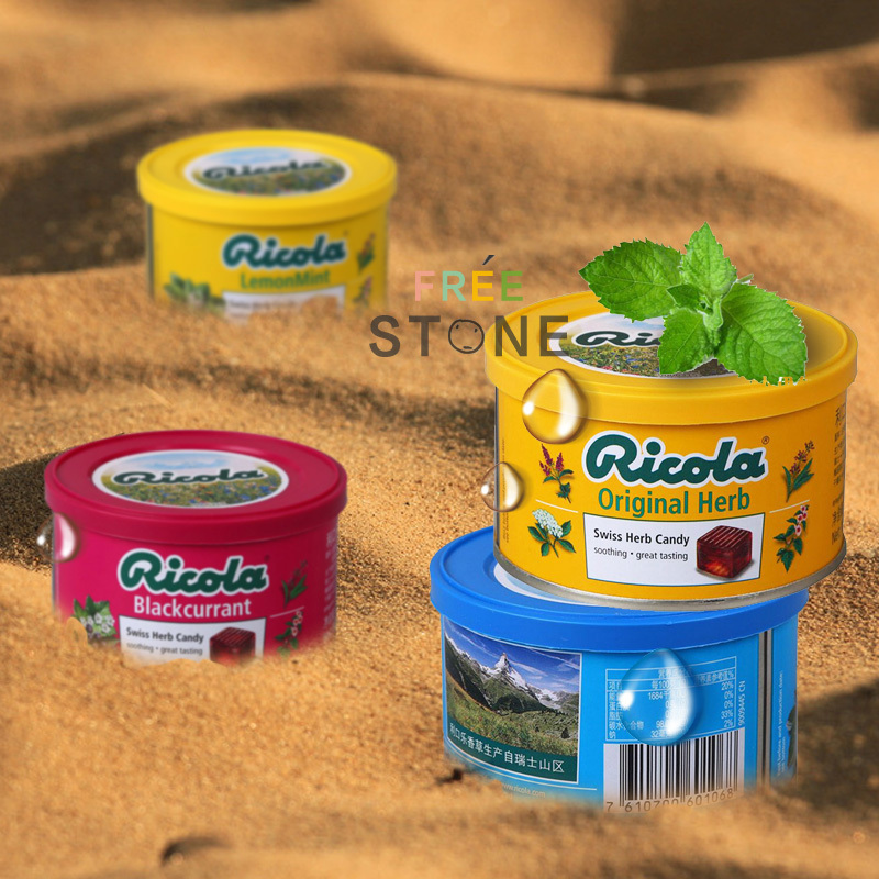 4 Cans of Mint Imported from Switzerland Mitocal Vanilla Throat Lozenges Lemon Mint Fresh Throat 100g*4