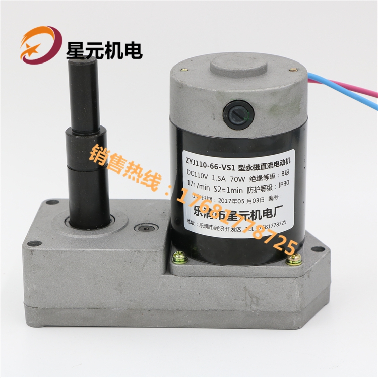 Xingyuan permanent magnet DC motor ZYJ110-66-VS1 DC110V 70W