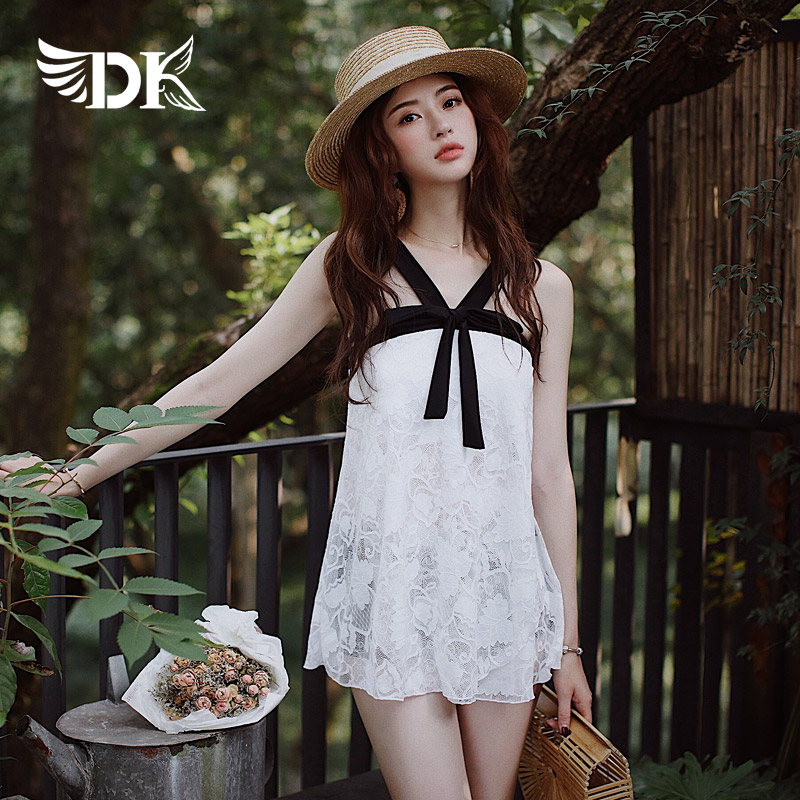 DK2022 new swimsuit women's Korean version Bikini Angle Sexy Poly woo conservative Belly Display Slim Spa Swimsuit