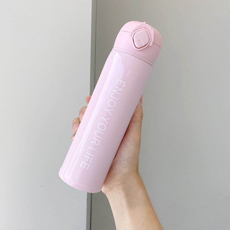 304 stainless steel insulated water cup female student Jane about portable cup creative personality trend with hanging rope with strainer