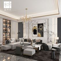Rear Modern Corner Sofa Combined Light Lavish Style Small Family Living Room Your Courtei Corner Villa-like Interpanel Furniture