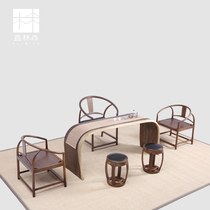 New Chinese solid wood piano table calligraphy and painting table Chinese culture table lecture table piano table solid wood saddle table furniture