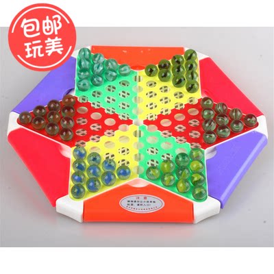 Bodybuilding Children Checkers Large Number Students Chess Cards Toys Early Education Puzzle Tabletop Game Hexagon Marbles Jumps Jumps