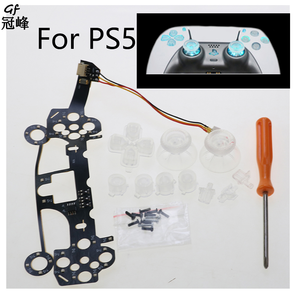 PS5 controller multi-color light-emitting button PS5 light-emitting mushroom head colorful light board color light board