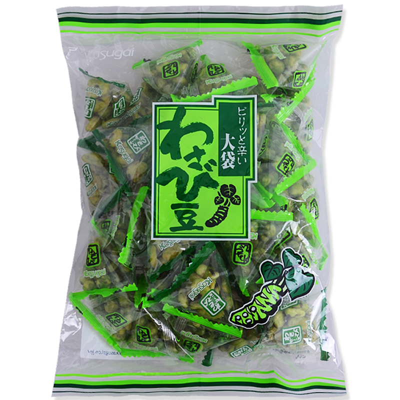 Japan Kasugai Wasabi Bean Green Bean KASUGAI Mixed Wasabi Bean Wasabi Green Bean Broad Bean 265g bag