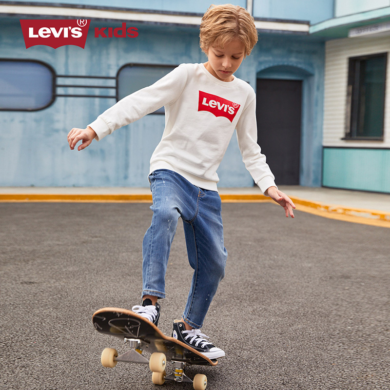 Levi’s 李维斯 纯棉 男童圆领卫衣 天猫优惠券折后￥89包邮（￥269）90~130cm码3色可选 京东￥190