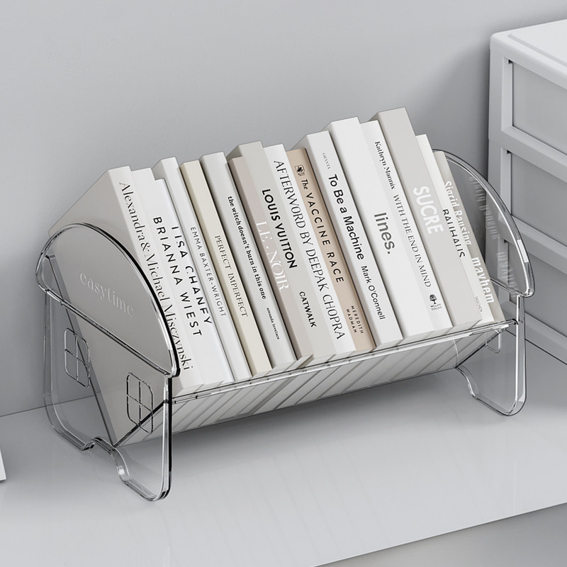 Настольная подставка для книг вертикальная органайзер для дома и кабинета прозрачная стойка для студенческих материалов
