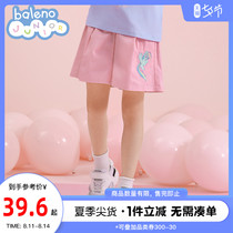 Benilu childrens clothing 2020 summer new pony Baoli girls pants printed shorts pure cotton five-point pants