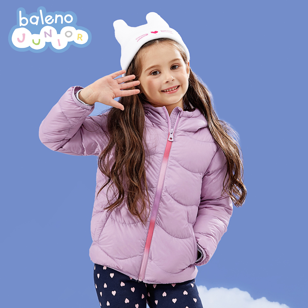 Coat Benny đường trẻ em Mang 2020 New Light Girldown khoác dày trẻ em mùa thu / mùa đông Hood.