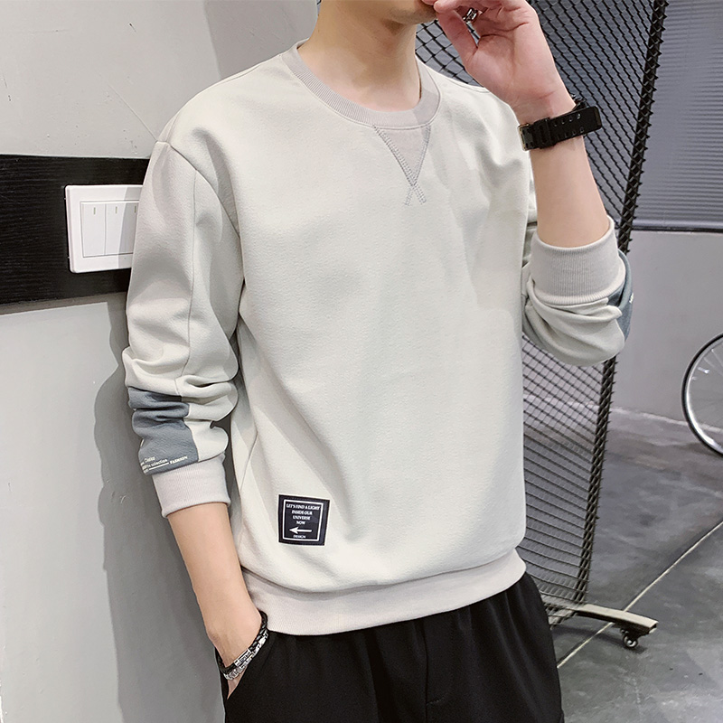 Men's long sleeve T-shirt 2022 Spring autumn season new round collar Korean version of the trend to hit the bottom of the undershirt with a male tide