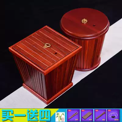 Rosewood tea bucket Solid wood tea table waste water bucket Tea tray Tea set accessories drainage bucket Household filter trash can