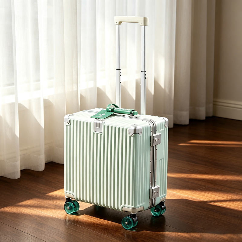 Multifunctional Aluminum Frame Suitcase for Women, 18-Inch 2026 New Model, Small Travel Carry-On Luggage, Password Suitcase, Trolley Case for Men