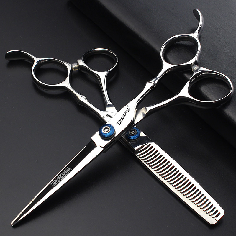 Haircut scissors 6 inches 5 5 inch flat cut with thin and no-dent tooth cut willow leaf chubby chubby haircut-haircut-haircut-haircut