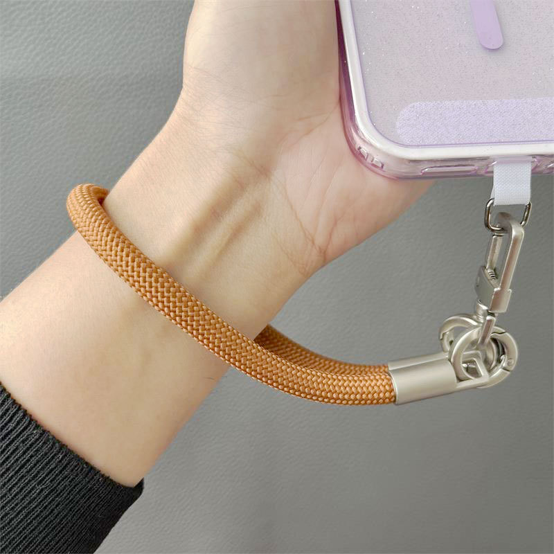 Titanium Original Color European and American High-End Mobile Phone Lanyard Short Wrist Strap Sturdy and Durable Key Outdoor Anti-Lost Accessory Titanium Original Color European and American High-End Mobile Phone Lanyard Short Wrist Strap Sturdy and Durable Key Outdoor Anti-Lost Accessory