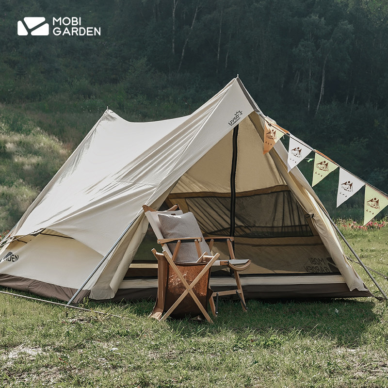 Glamping MuGaodi outdoor family light luxury large space camping thick cotton camping tent JY150