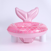 Korean version 2022 Childrens swimming circle baby baby sitting lap girl cute mermaid swimming seat circle anti-side turning