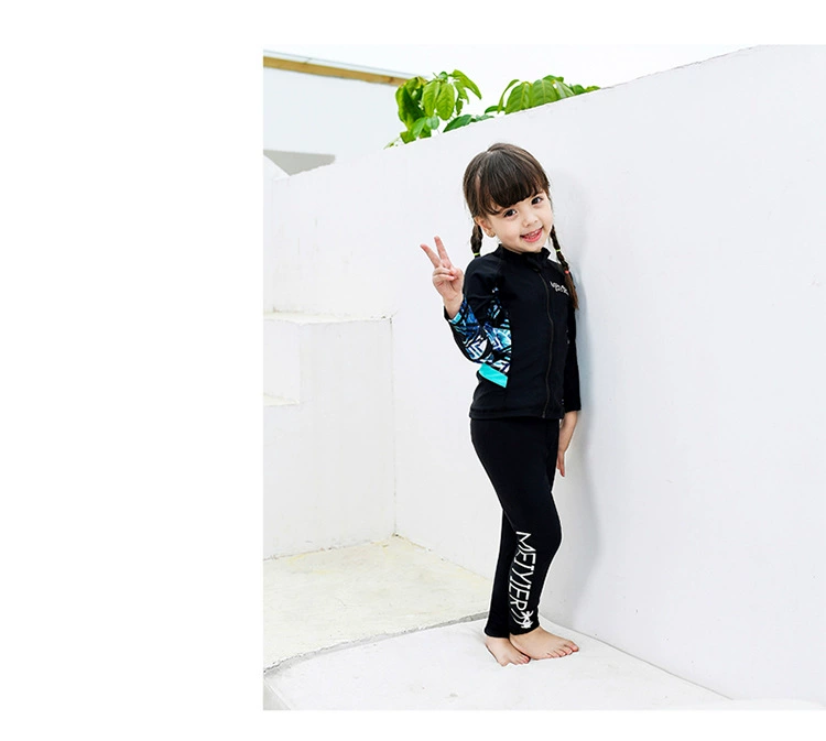 Phiên bản Hàn Quốc của bộ đồ bơi trẻ em ba mảnh cho bé trai Quần dài tay chia bé gái trong bộ đồ lặn chống nắng trẻ em lớn XL - Bộ đồ bơi của Kid đồ bơi liền thân cho bé gái