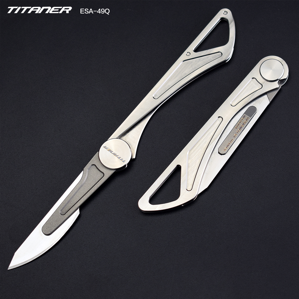 Titaner Beidou for titanium alloy folding surgical knife with portable key knife open package Shenzer detachable blade