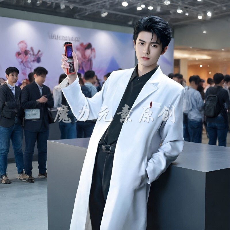 Steins;Gate Okabe Rintaro Cosplay Costume White Long Trench Coat Jacket Cos High-End Coat
