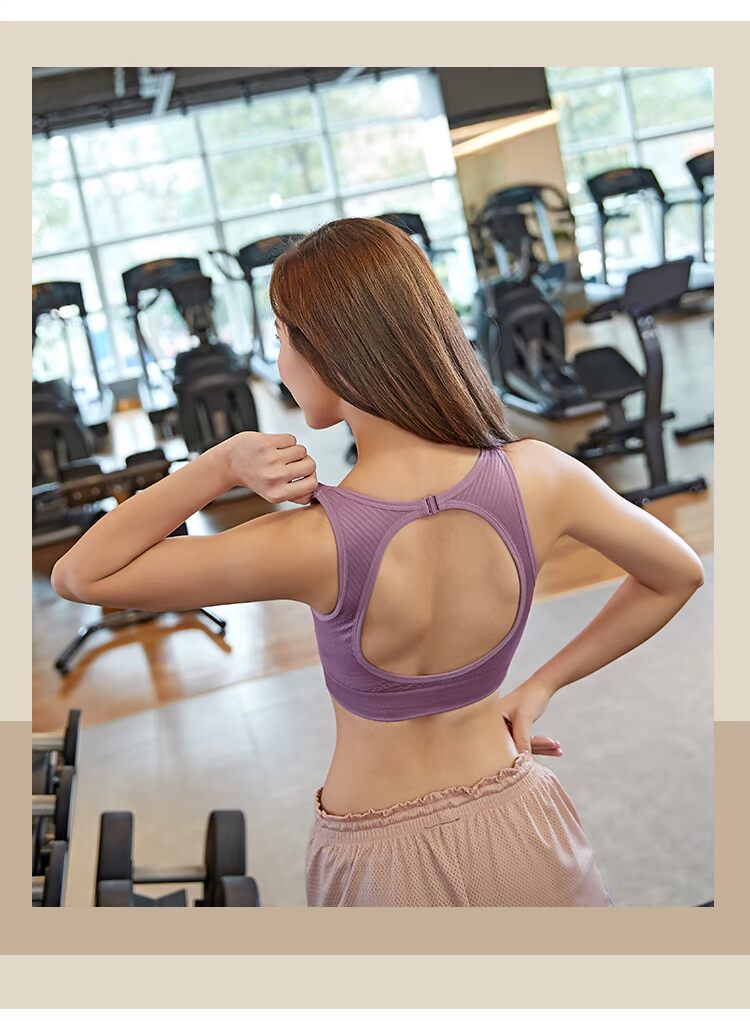 Thể thao mới tập thể dục đồ lót nữ hỗ trợ cao tập hợp chống sốc chạy theo phong cách vest chống rách áo ngực yoga - Đồ lót thể thao áo thun tập gym