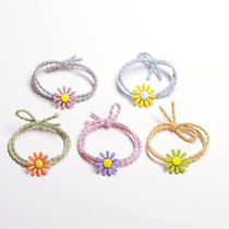 10 Hyuna wind small daisy hair circle Sun flower hair rope Sweet net red girl leather band head rope Korean version of the hair ornament