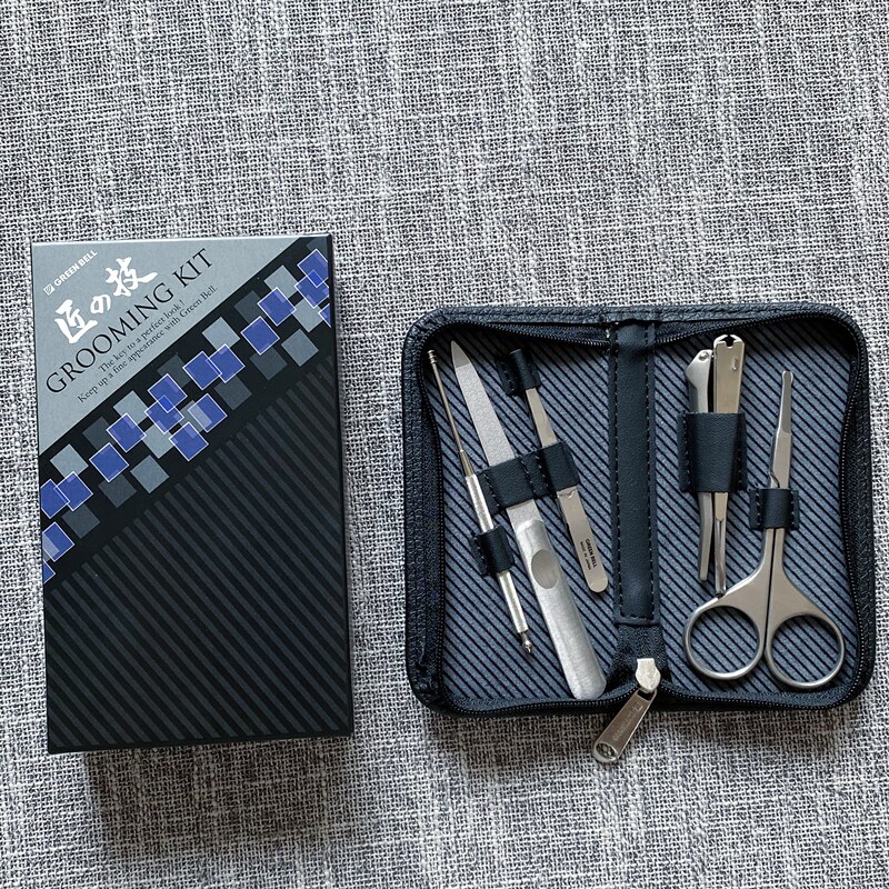 [9-Piece Set] Japanese Imported Green Bell Master's Craft Nail Clipper Set Household Tools G-3109